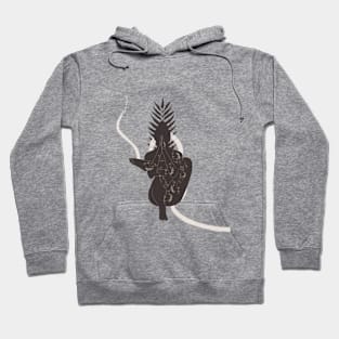 Yoga asan illustration woman Hoodie